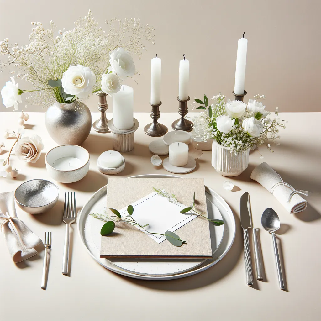 Klasyczne i minimalistyczne dekoracje stołu na wesele